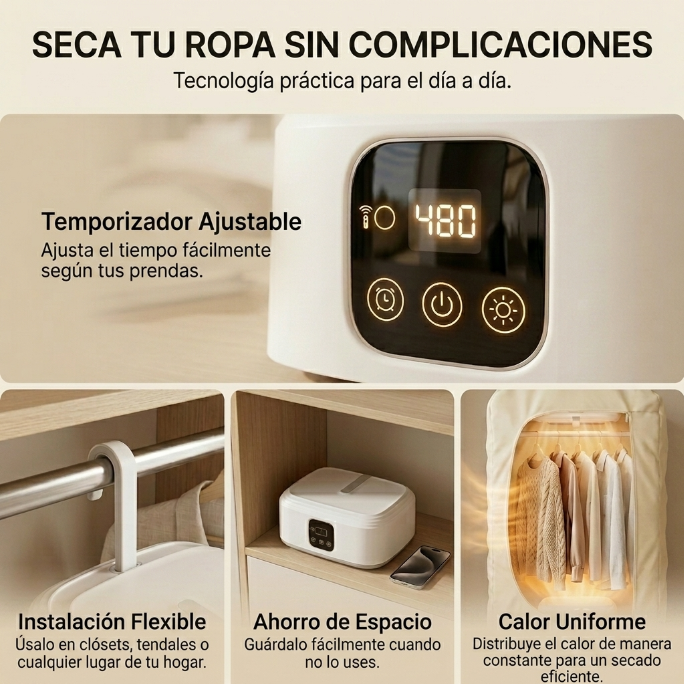 Secadora Inteligente de Ropa Portátil